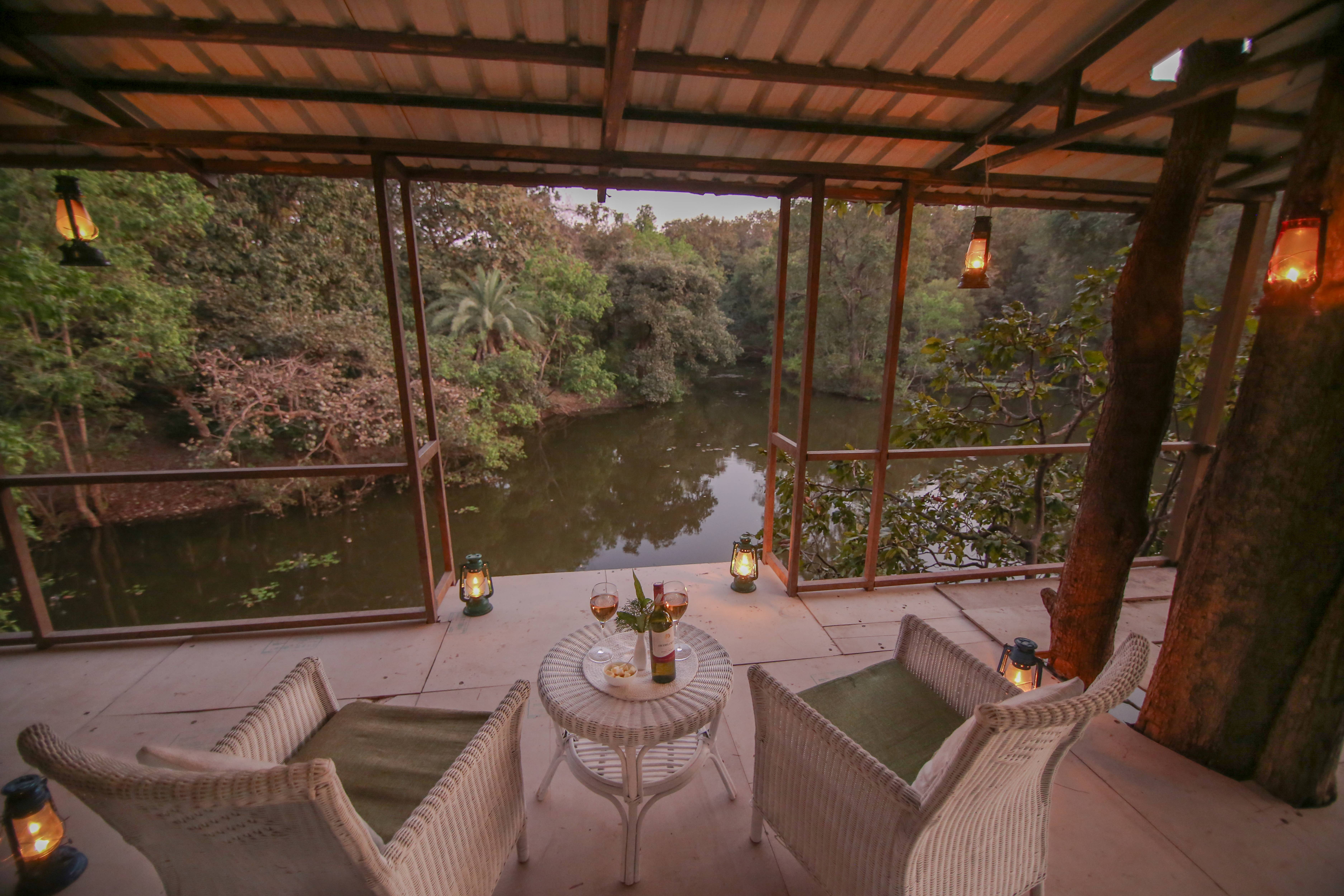 The back side of the room in Rukhad Jungle Camp